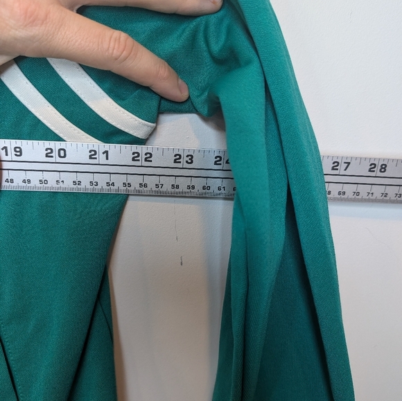 Vintage Budweiser GPC Green White Striped Zip Up Sweater Jacket Large Mens - Picture 5 of 8